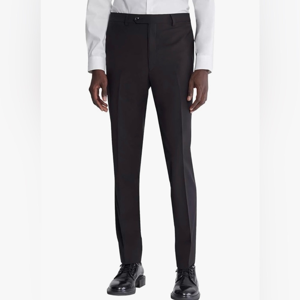Calvin Klein Men’s Wool Skinny Fit Dress Suit Pants, Black, 38Wx30L - NWOT